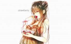   , strawberry anime girl